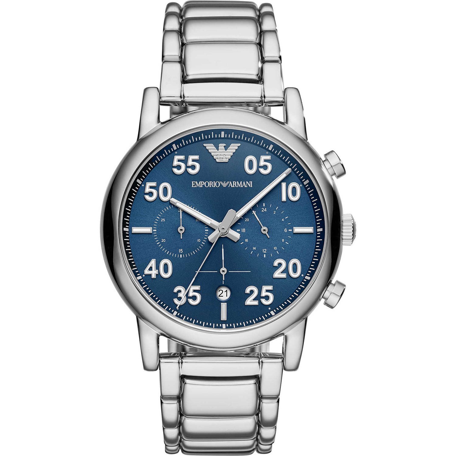 Armani watch blue on sale face